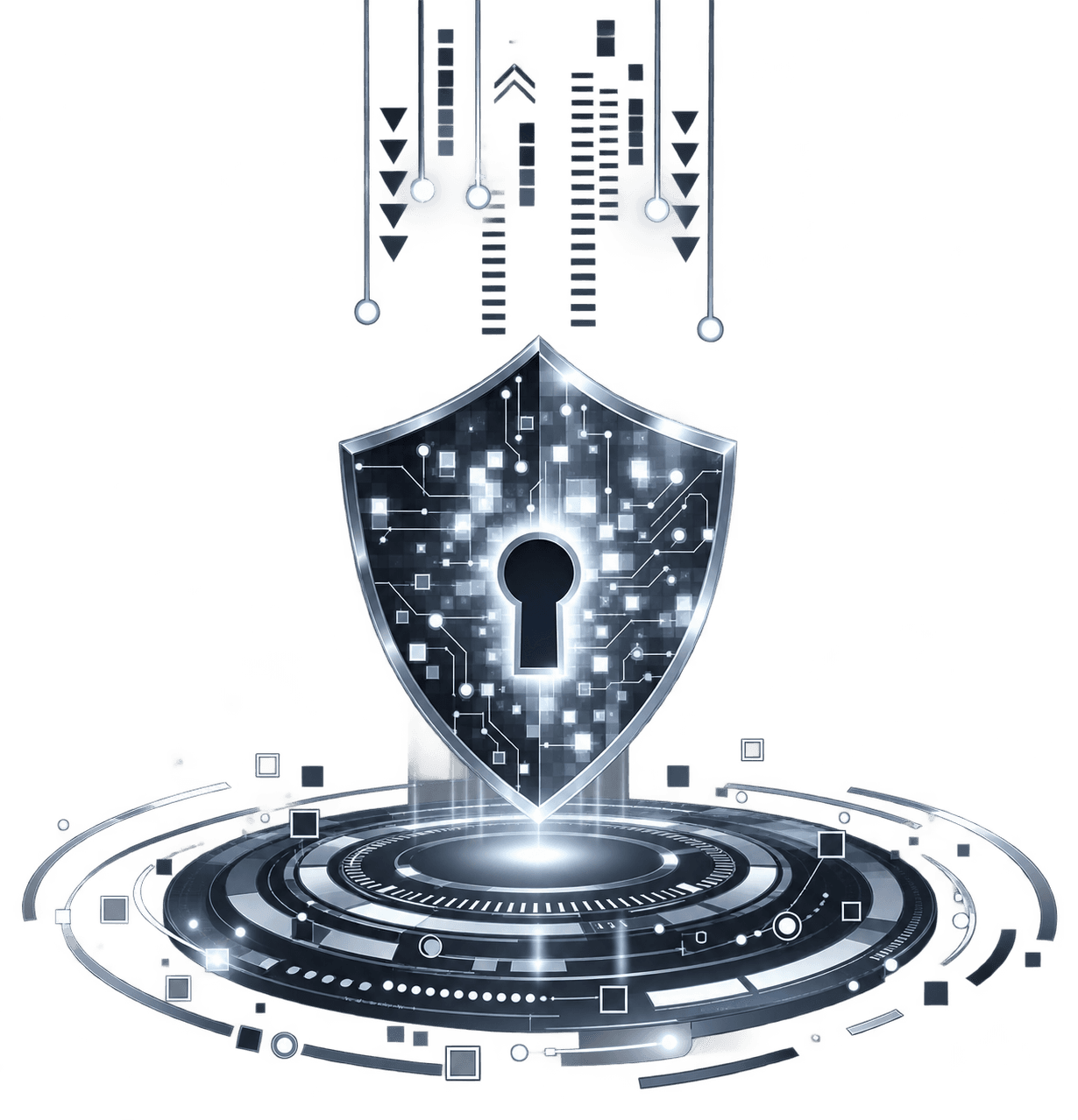 Nestone 3D Cyber Security Padlock and Chip